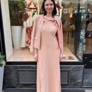 D.Exterior Strickjacke lachs Damen – elegantes Strickjäckchen bei Boutique GIGI Wien